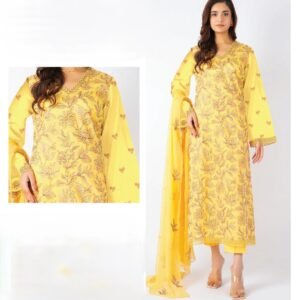 Lawn Embroidered 3Pis Suits Art007