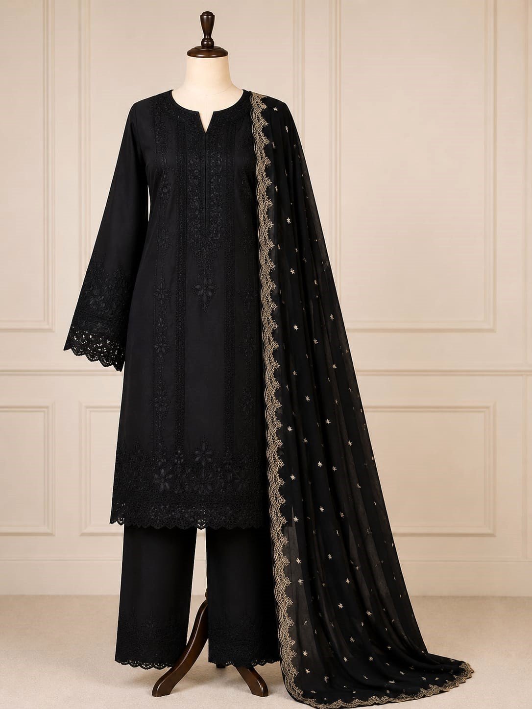 Lawn Embroidered Stitch suit 3Pis Art05