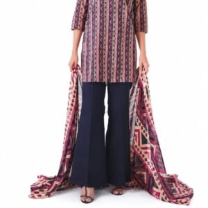 Bareeze Women.s Printed Lawn 3Piece Unstitched Suit