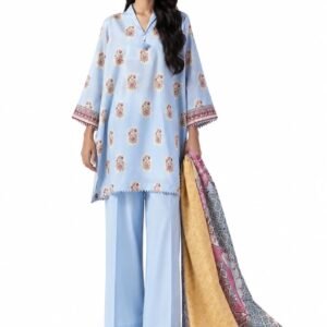 Khaadi Printed Lawn 3 Piece Suit For Women Unstitched Summer Collection