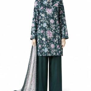 Khaadi 3 Piece Printed Lawn Unstitched Suit For Women