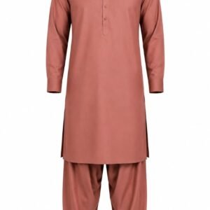 Men’s Dusty Rose 4 Season Wash & Wear Shalwar Kameez ⭐ Recommended
