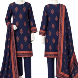 J. Jacquard Lawn 3 Piece Unstitched Suit