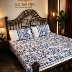 Premium Print King Size Bedsheet With 4 Pillow Cover
