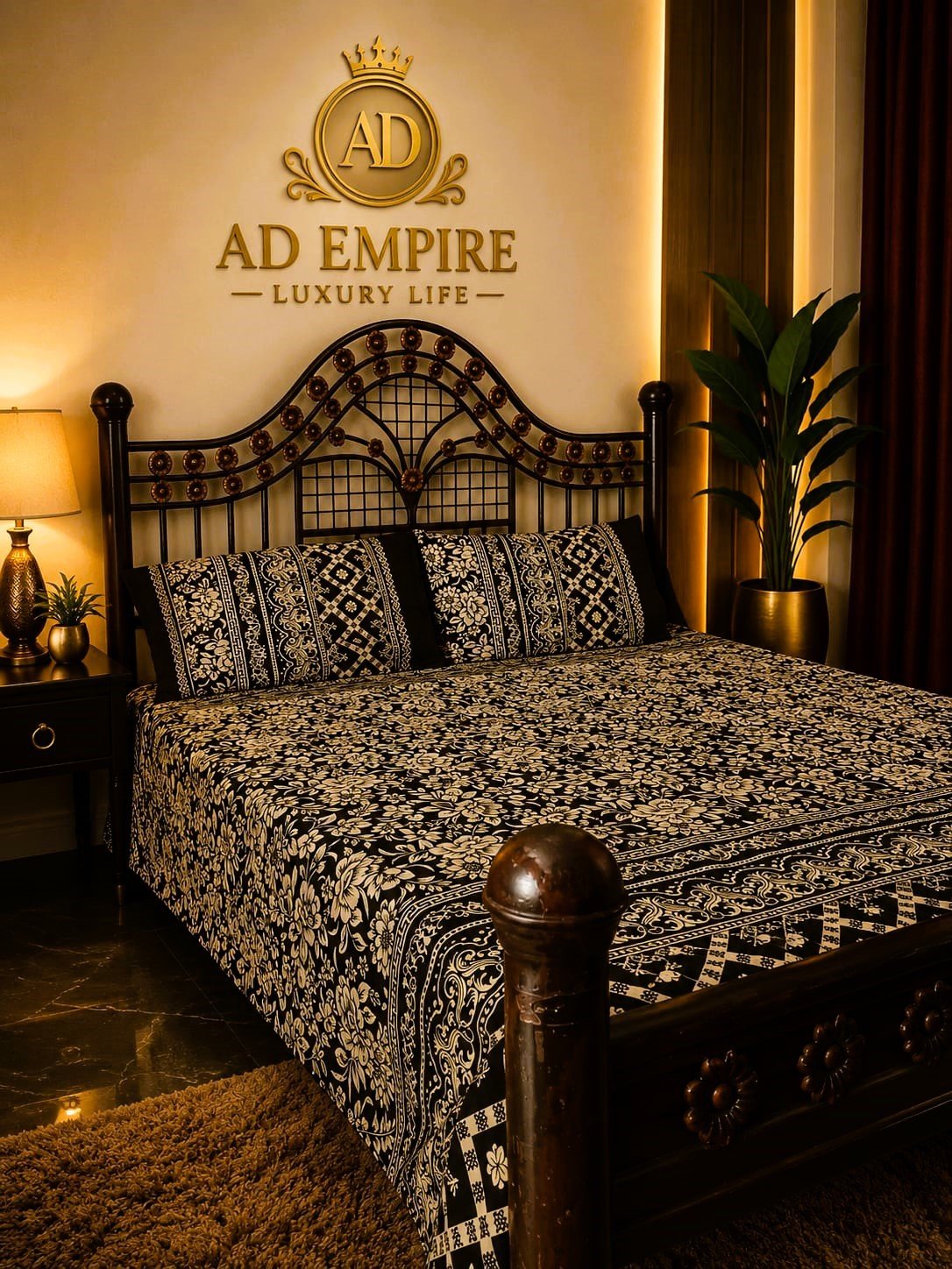 Printed King Size Double Bedsheet